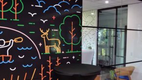interior signage at the parks office