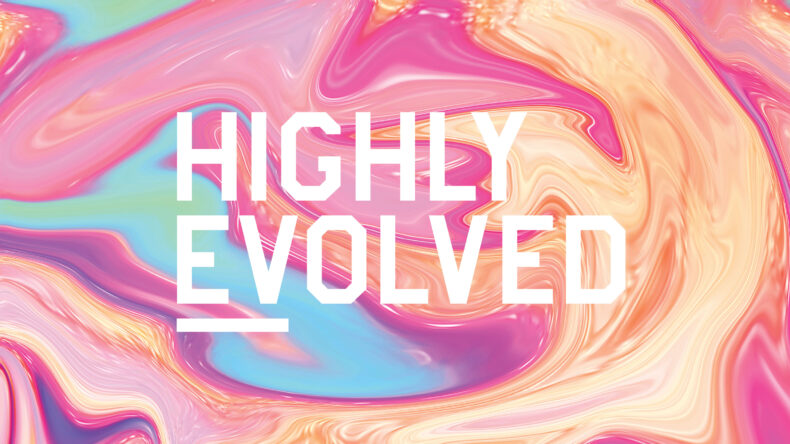 White Logo for the Highly Evolved Campaign