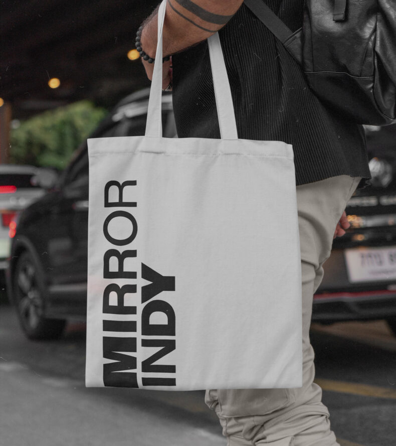 mirror indy tote bag